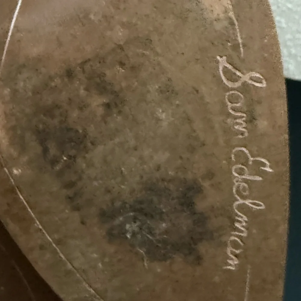 Sam Edelman Brown Leather Ankle Boots Block Heel Booties 8.5 Fall Vintage Style - Picture 6 of 10